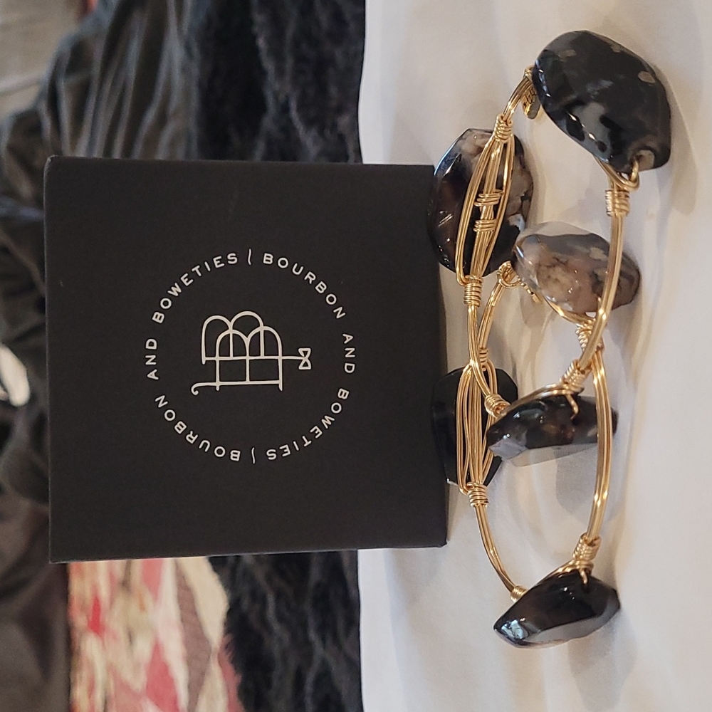 Bourbon and Boweties Black Multi Bangle Bracelets Standard